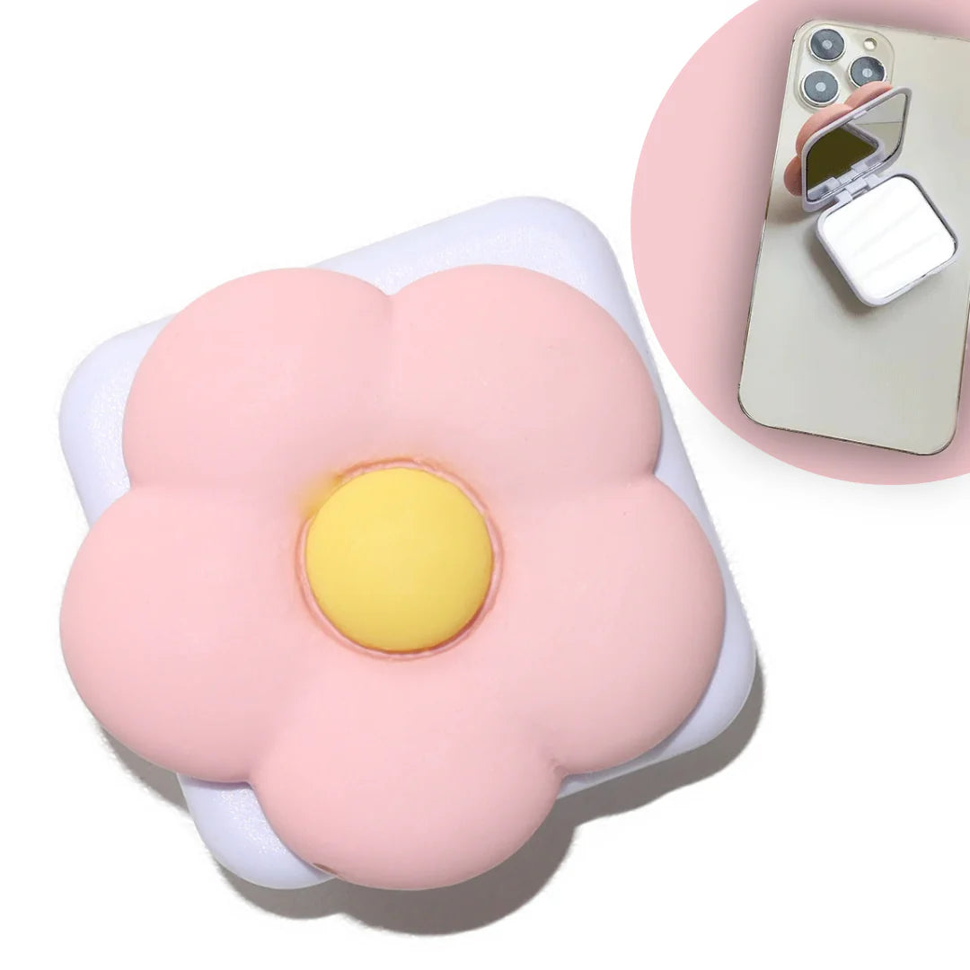 Blush Bundle - Clear Case mit Ösen + Chainz & Flower PopSocket