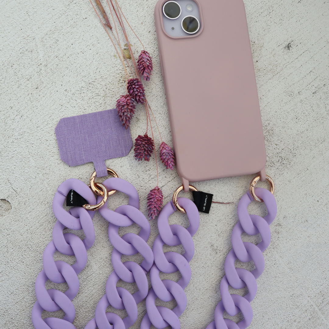 Lilac - Chainz - kurze Handykette in pastel lila