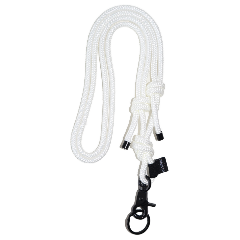 White KeyChain - handmade Schlüsselband in weiß