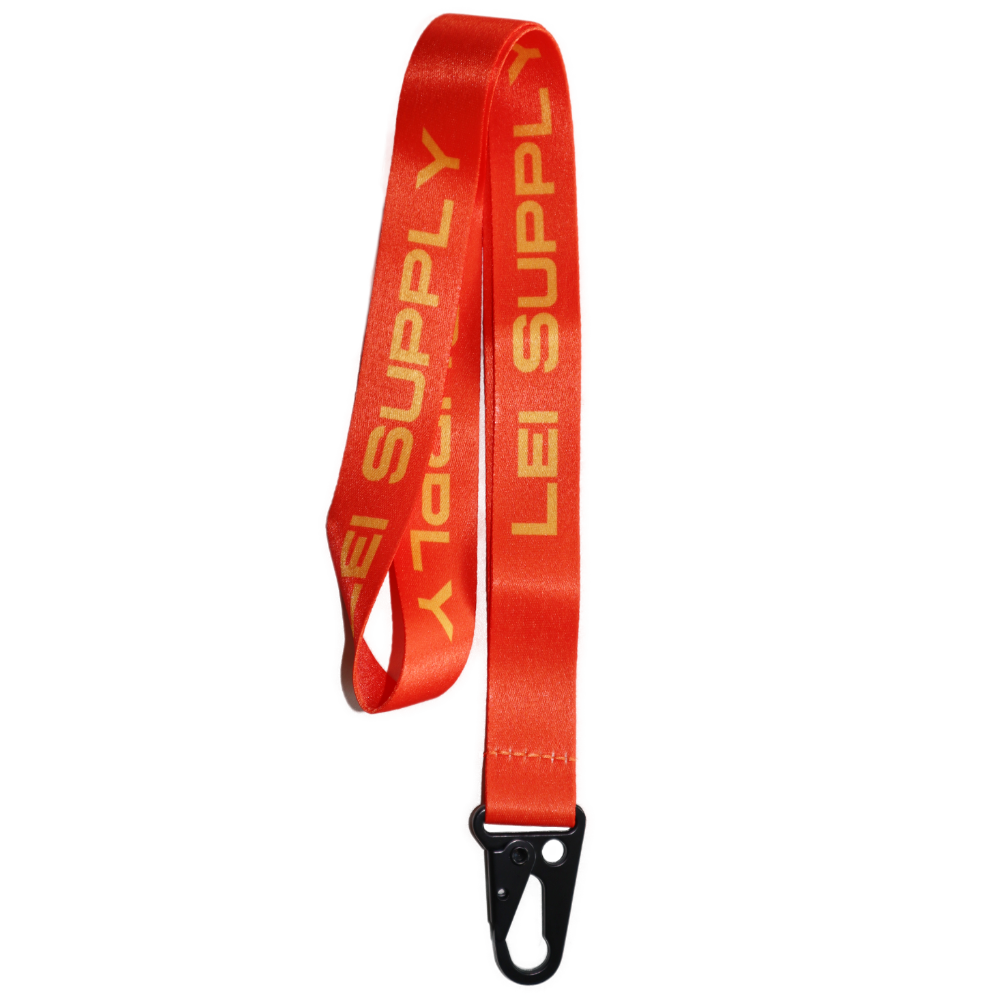 Lei Supply Lanyard Orange - Schlüsselband mit Logo