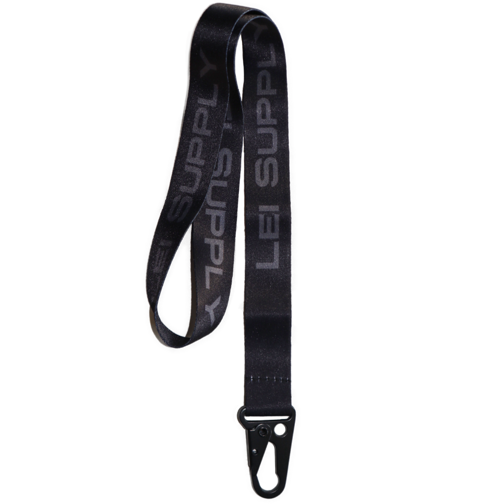Lei Supply Lanyard Black - Schlüsselband mit Logo