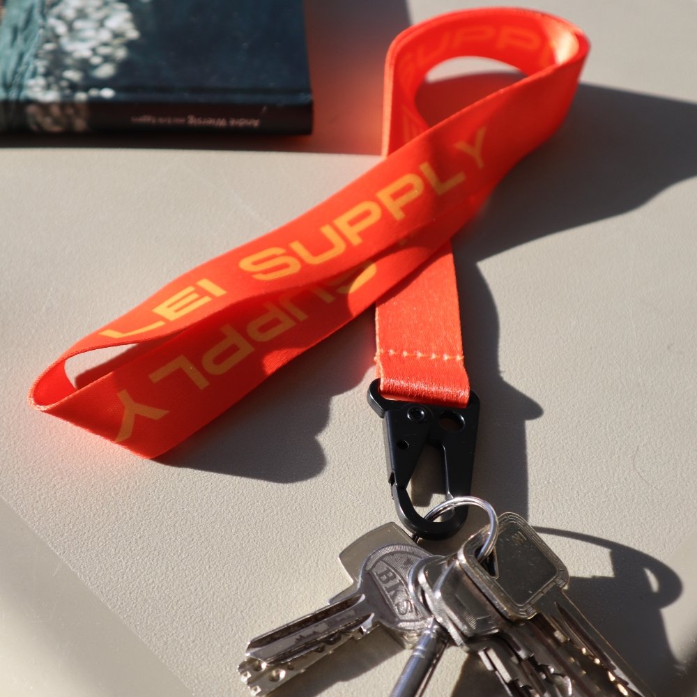 Lei Supply Lanyard Orange - Schlüsselband mit Logo - Lei Supply